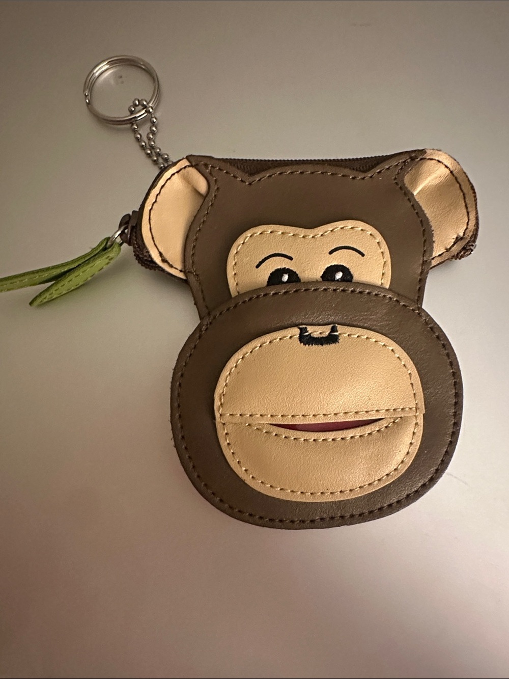 Rolf’s Leather Monkey Face Coin Pouch Keychain